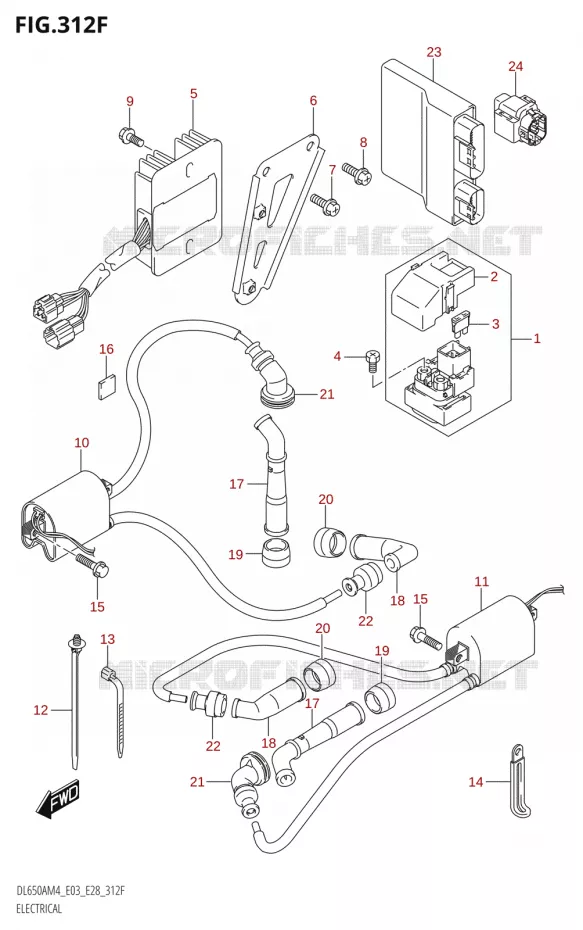 PARTIE ELECTRIQUE (DL650XA:M4:E33) Suzuki MOTO 650 V-STROM 2024  DL650AM4