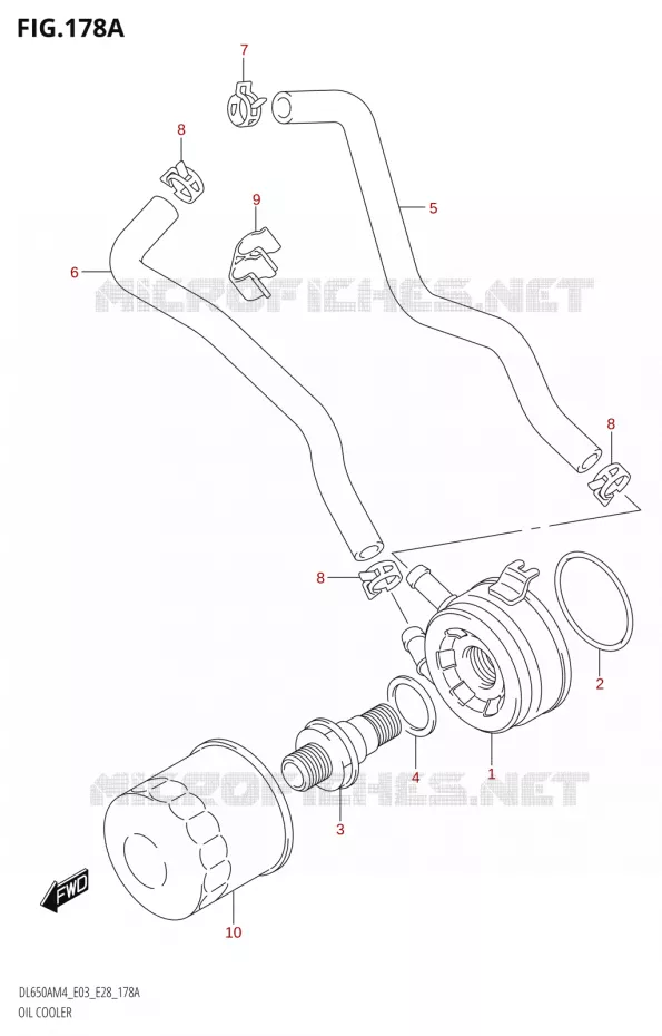 RADIATEUR D'HUILE Suzuki MOTO 650 V-STROM 2024  DL650AM4