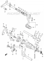 ENSEMBLE DE SELECTION DE VITESSES (DR Z400EY/EK1/EK2/EK3/EK4 E24) pour Suzuki DR-Z 400 2001