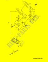 ENSEMBLE LEVIER   POIGNEE GAUCHE (MODELE R/S/T) pour Suzuki DR 350 1990