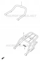 POIGNEES ARRIERE   PORTE PAQUET pour Suzuki DR 350 1993