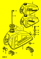 RESERVOIR D'ESSENCE (MODELE F/G/H E4,E15,E18,E21,E22,E25,E39) pour Suzuki DR 250 1984