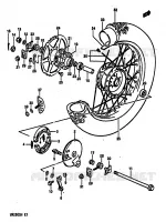 ROUE ARRIERE (E2,E4,E6,E15,E18,E21,E22,E25,E39) pour Suzuki DR 250 1987