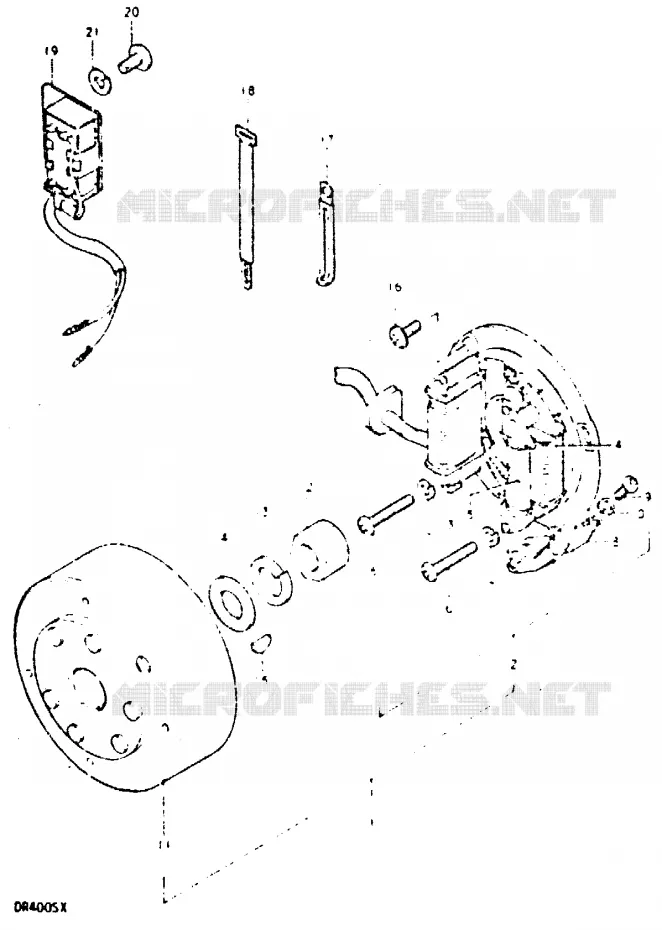 ALLUMAGE ROTOR - STATOR (E16) Suzuki MOTO 400 DR 1980  DR400ST(T/X)