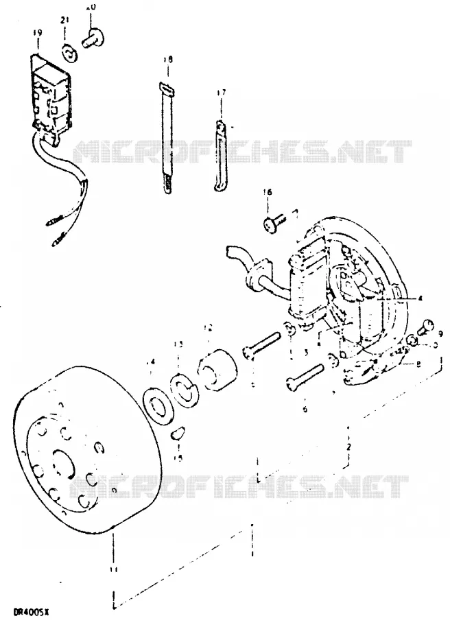 ALLUMAGE ROTOR - STATOR (E26, E39) Suzuki MOTO 400 DR 1981  DR400SX(T/X)