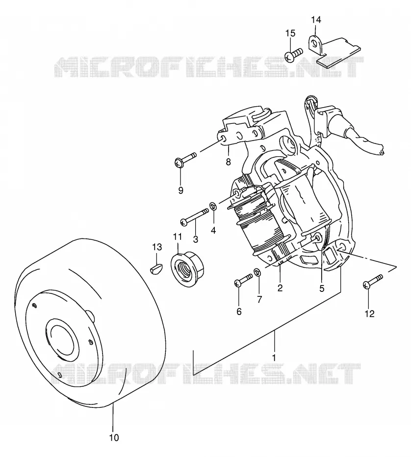 ALLUMAGE ROTOR - STATOR (FB100DG/DR/DS/DV) Suzuki SCOOTER 100 FB 1994  FB100R(E71)