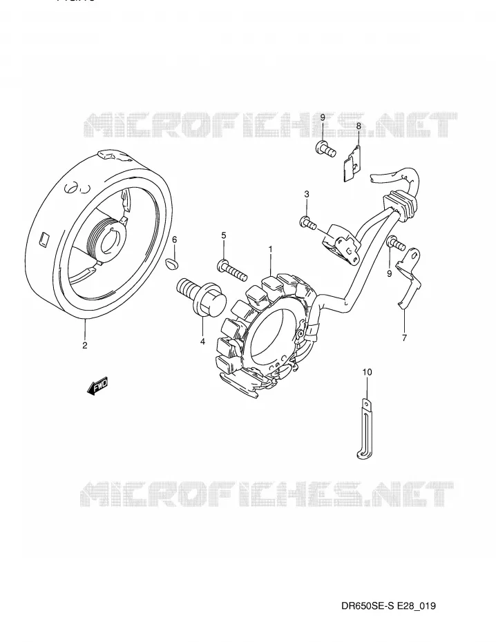 ALLUMAGE ROTOR - STATOR (MODELE N/P) Suzuki MOTO 650 DR 1995  DR650SES(E28)
