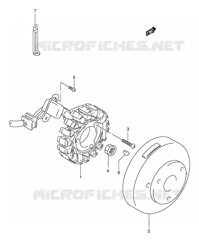 ALLUMAGE ROTOR - STATOR Suzuki MOTO 125 DR 1994  DR125SER(E4)