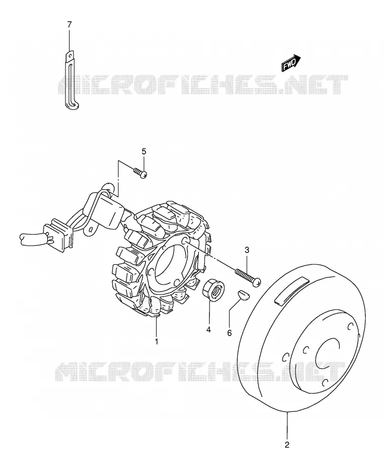 ALLUMAGE ROTOR - STATOR Suzuki MOTO 125 DR 2001  DR125SEK1(E2)
