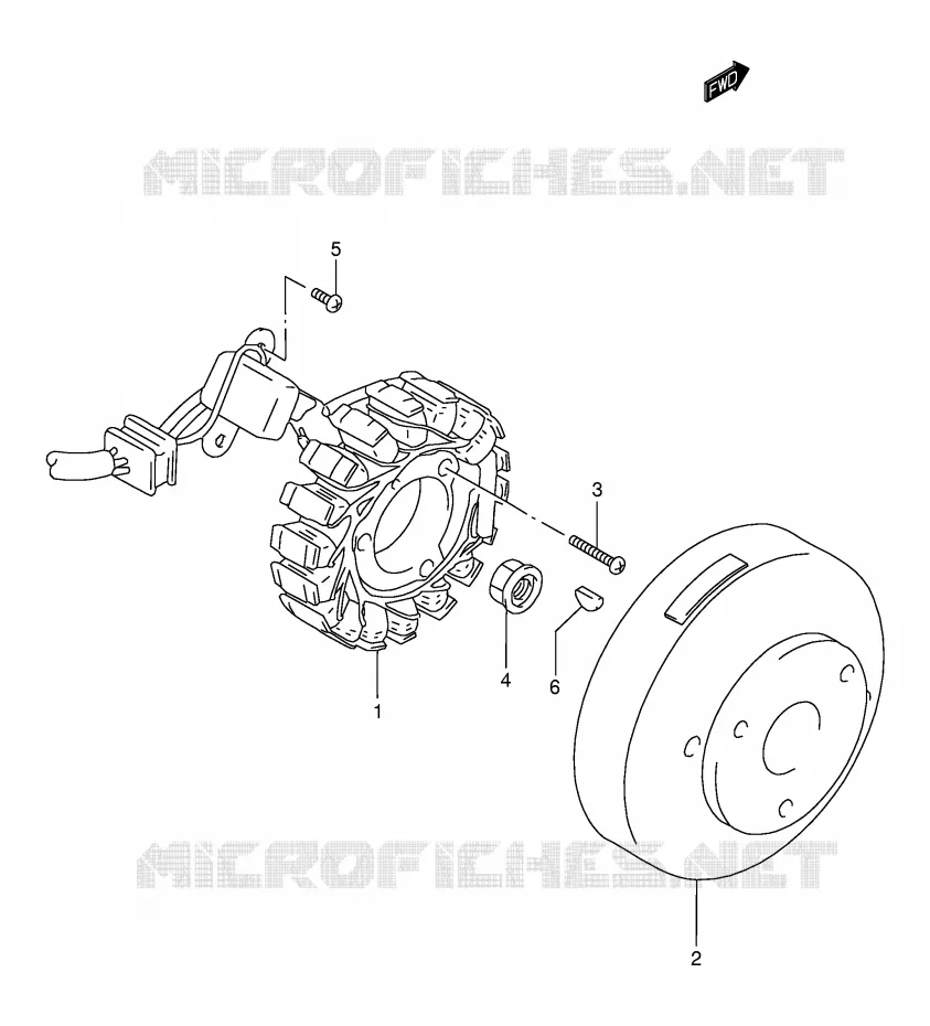 ALLUMAGE ROTOR - STATOR Suzuki MOTO 200 DR 2002  DR200SEK2(E3/E28)