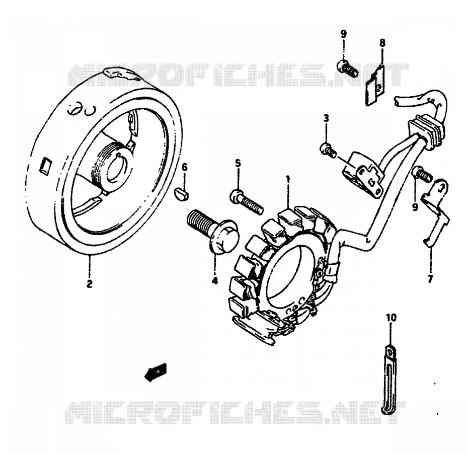ALLUMAGE ROTOR - STATOR Suzuki MOTO 650 DR 1990  DR650RSUL(L/M)