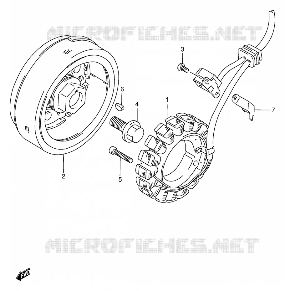 ALLUMAGE ROTOR - STATOR Suzuki MOTO 650 DR 1998  DR650SEUW(E4)
