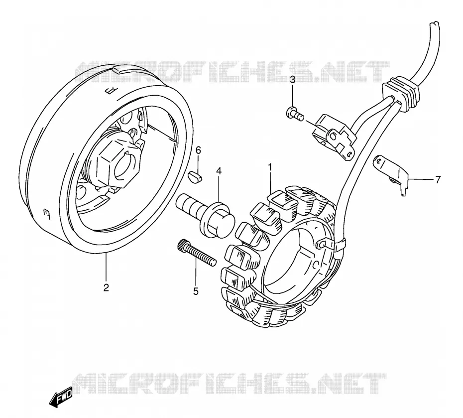 ALLUMAGE ROTOR - STATOR Suzuki MOTO 650 DR 2002  DR650SEK2(E3/E28)
