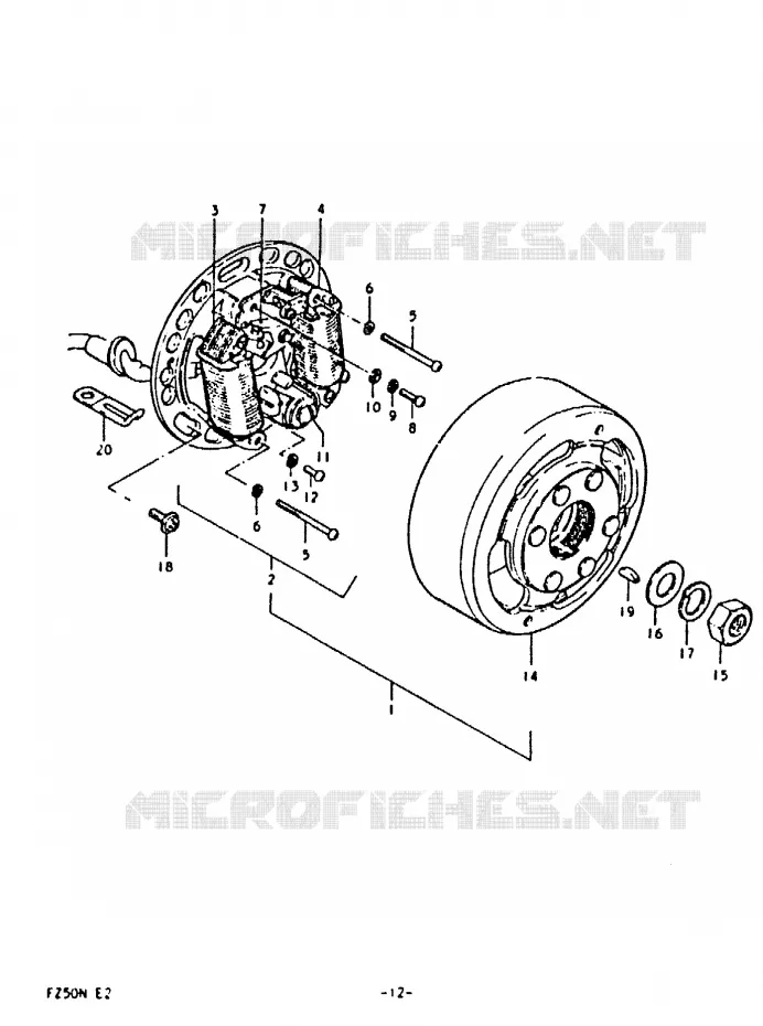 ALLUMAGE ROTOR - STATOR Suzuki SCOOTER 50 FZ 1992  FZ50N