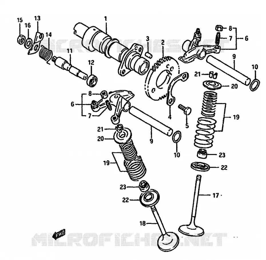 ARBRE A CAMES - SOUPAPES Suzuki MOTO 750 DR 1989  DR750SUK(J/K)