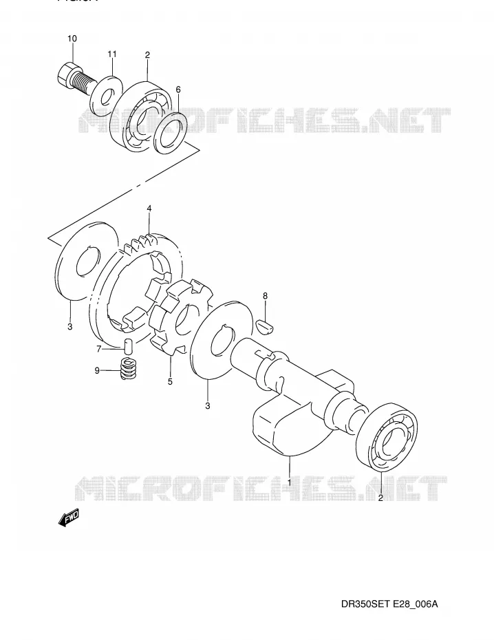 BALANCIER Suzuki MOTO 350 DR 1991  DR350SM(E28)