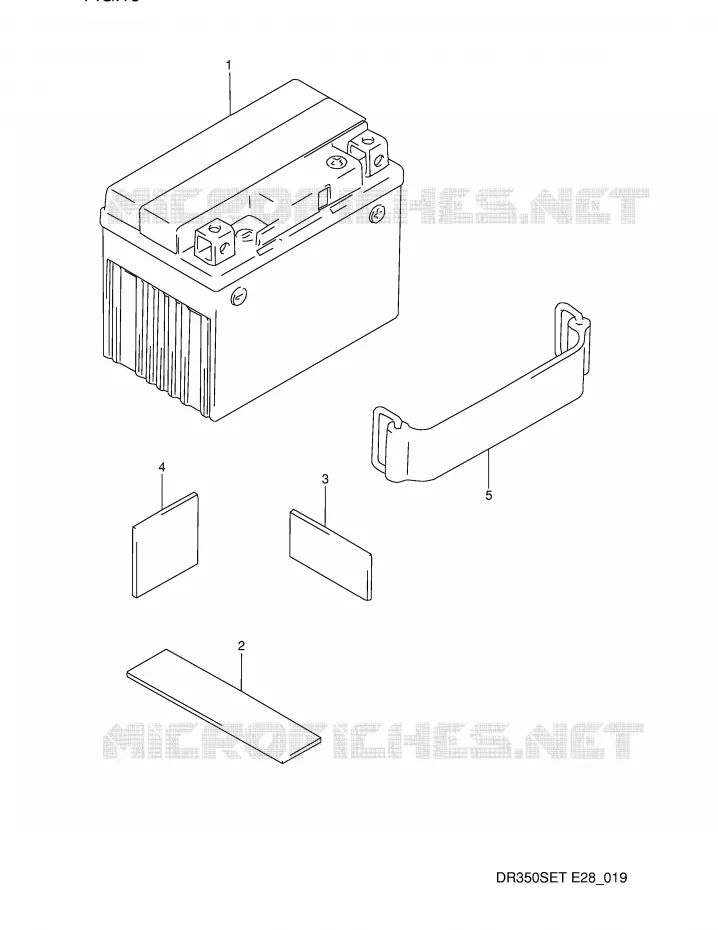 BATTERIE (MODELE L/M/N/P) Suzuki MOTO 350 DR 1990  DR350SL(E28)