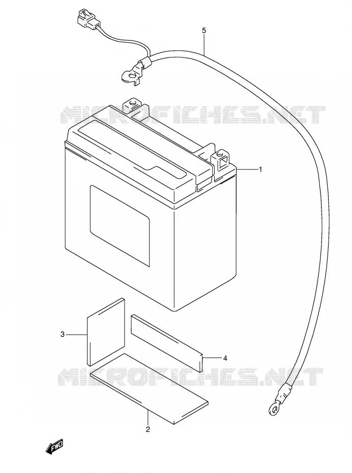 BATTERIE (MODELE T) Suzuki MOTO 800 DR 1994  DR800SUR
