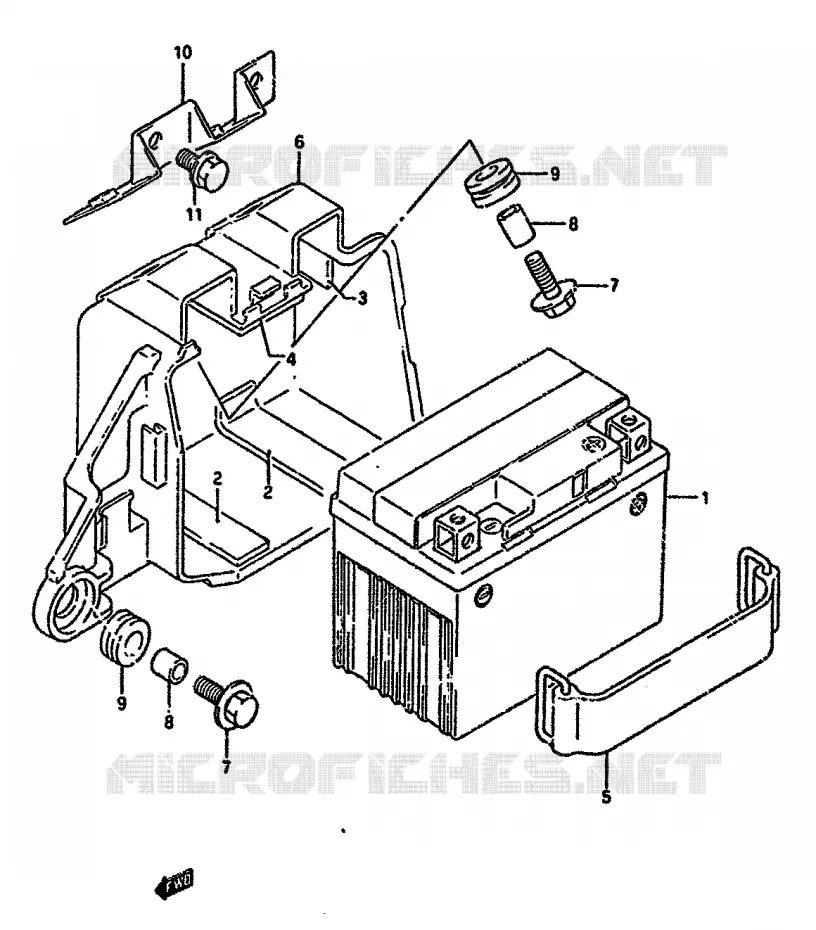 BATTERIE Suzuki MOTO 350 DR 1990  DR350SL(L/M/N/P/R)