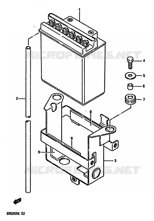 BATTERIE Suzuki MOTO 600 DR 1987  DR600RH(E2)