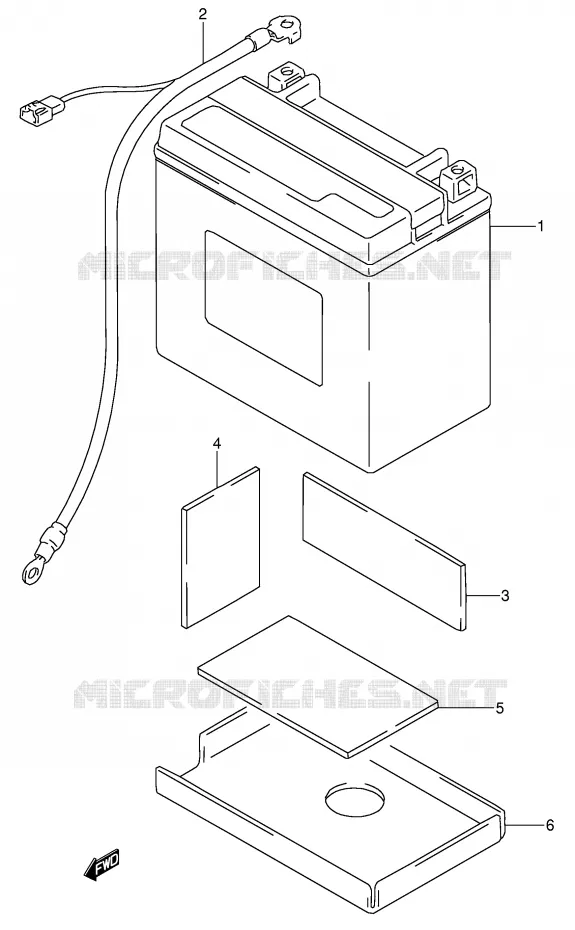 BATTERIE Suzuki MOTO 650 DR 1991  DR650RSEM(E4)