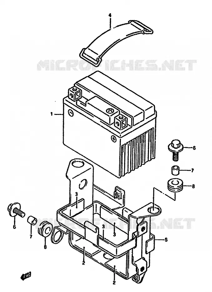 BATTERIE Suzuki MOTO 650 DR 1994  DR650RUR(N/P/R)