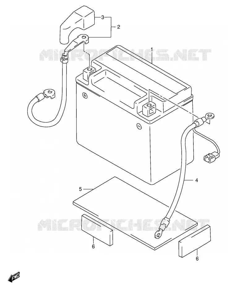 BATTERIE Suzuki MOTO 650 DR 1996  DR650SET(E4)