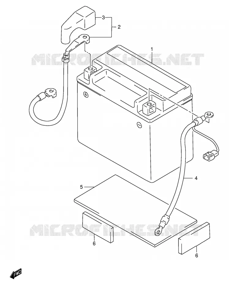 BATTERIE Suzuki MOTO 650 DR 2002  DR650SEK2(E4)