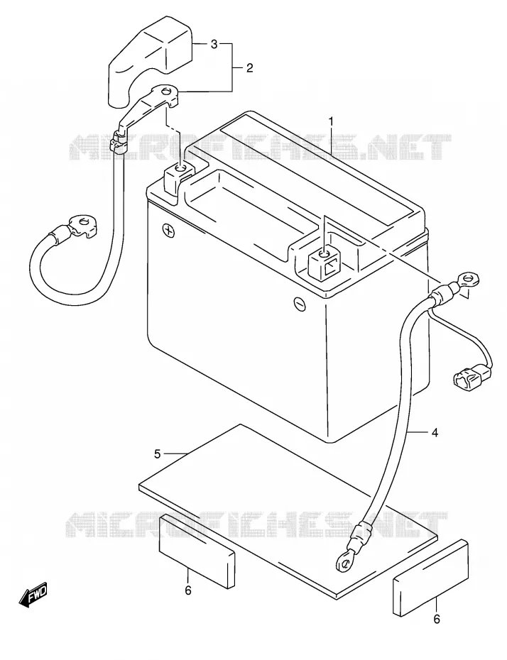 BATTERIE Suzuki MOTO 650 DR 2004  DR650SEK4(E3/E28)