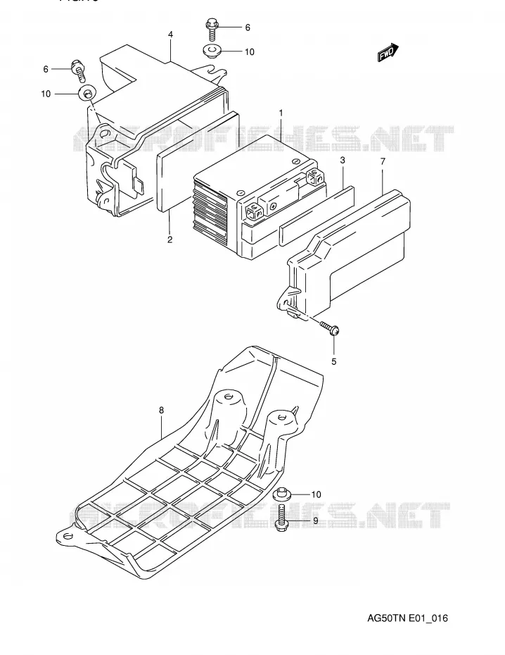BATTERIE Suzuki SCOOTER 50 ADDRESS 1992  AG50TN(E1)