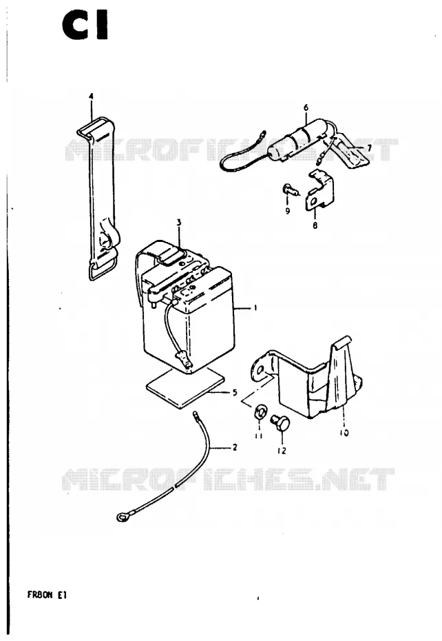 BATTERIE Suzuki SCOOTER 80 FR 1981  FR80N(M/B/N)