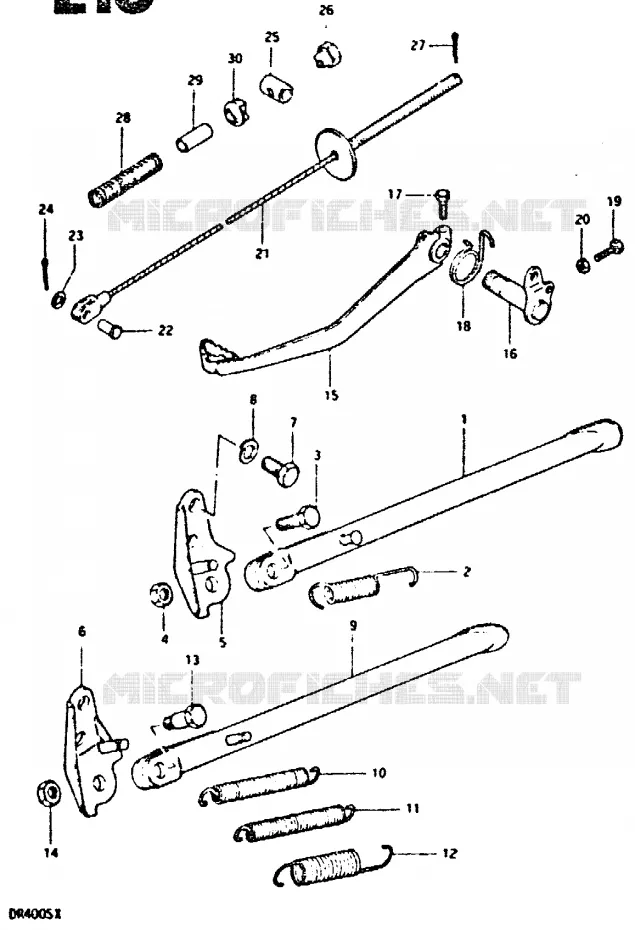 BEQUILLE Suzuki MOTO 400 DR 1980  DR400ST(T/X)