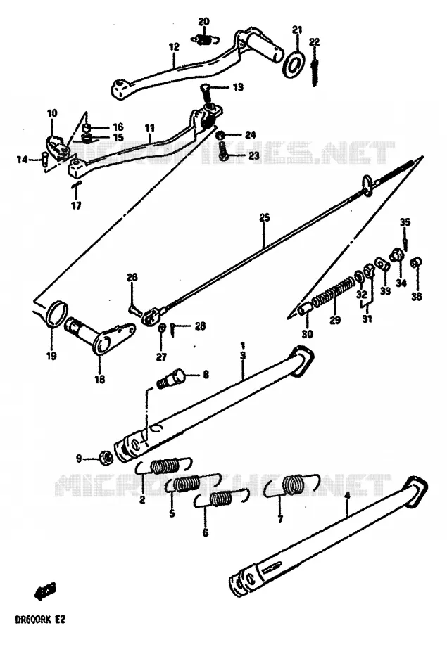 BEQUILLE Suzuki MOTO 600 DR 1987  DR600RH(E2)