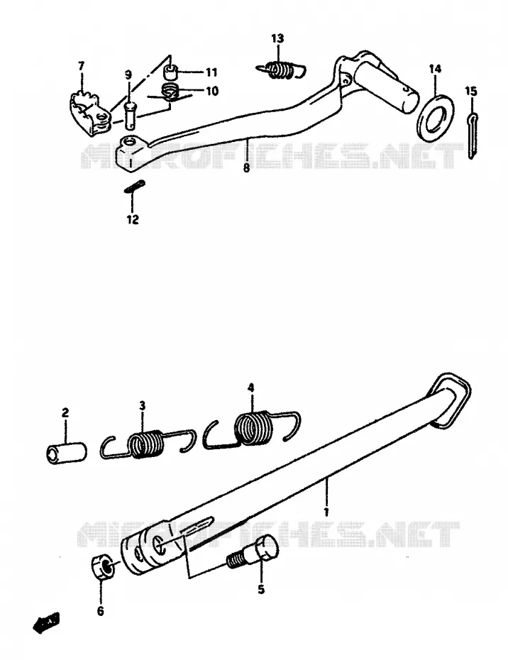BEQUILLE Suzuki MOTO 650 DR 1990  DR650SL(L/M)