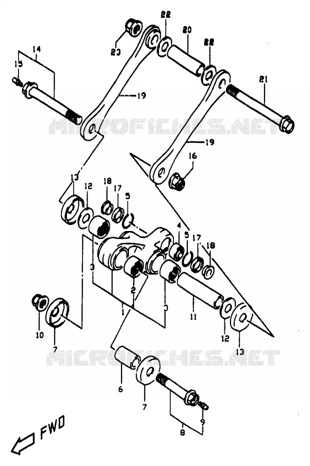 BIELLETTE DE SUSPENSION ARRIERE Suzuki MOTO 350 DR 1999  DR350X(V/W/X)