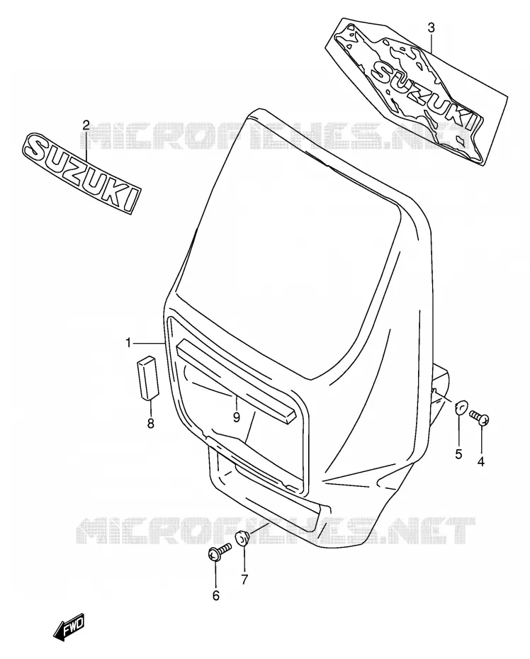 BOL DE PHARE Suzuki MOTO 650 DR 1995  DR650RES(E2)