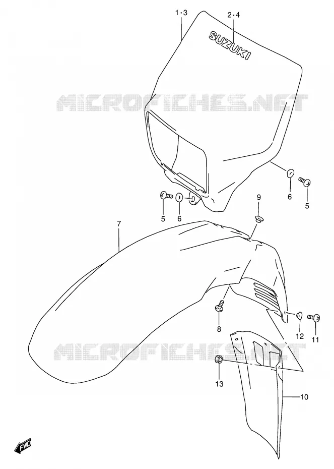 BOL DE PHARE Suzuki MOTO 650 DR 1999  DR650SEX(E4)