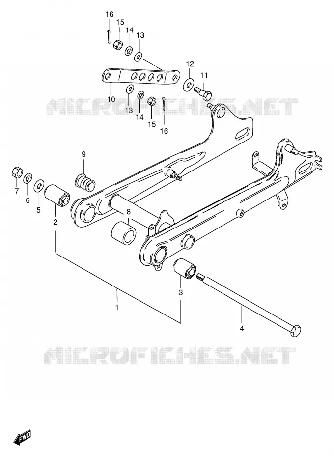 BRAS OSCILLANT ARRIERE Suzuki SCOOTER 100 FB 1997  FB100V(E71)
