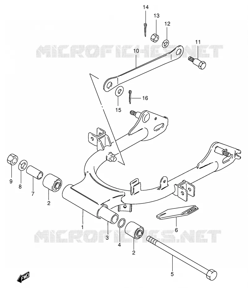 BRAS OSCILLANT ARRIERE Suzuki SCOOTER 50 FM 1987  FM50AH(E20)
