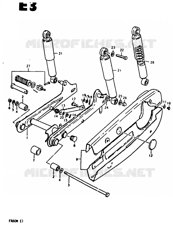 BRAS OSCILLANT ARRIERE Suzuki SCOOTER 80 FR 1981  FR80M(M/B/N)