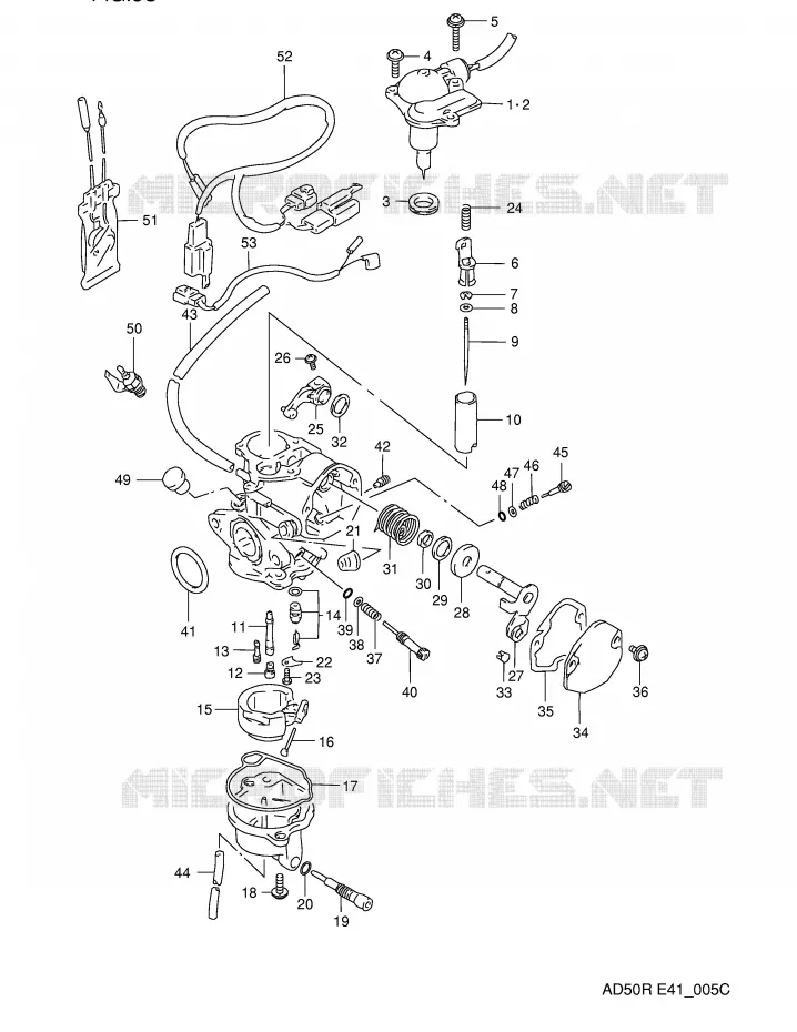 CARBURATEUR (MODELE M/R) Suzuki SCOOTER 50 AD 1994  AD50WFR(E41)
