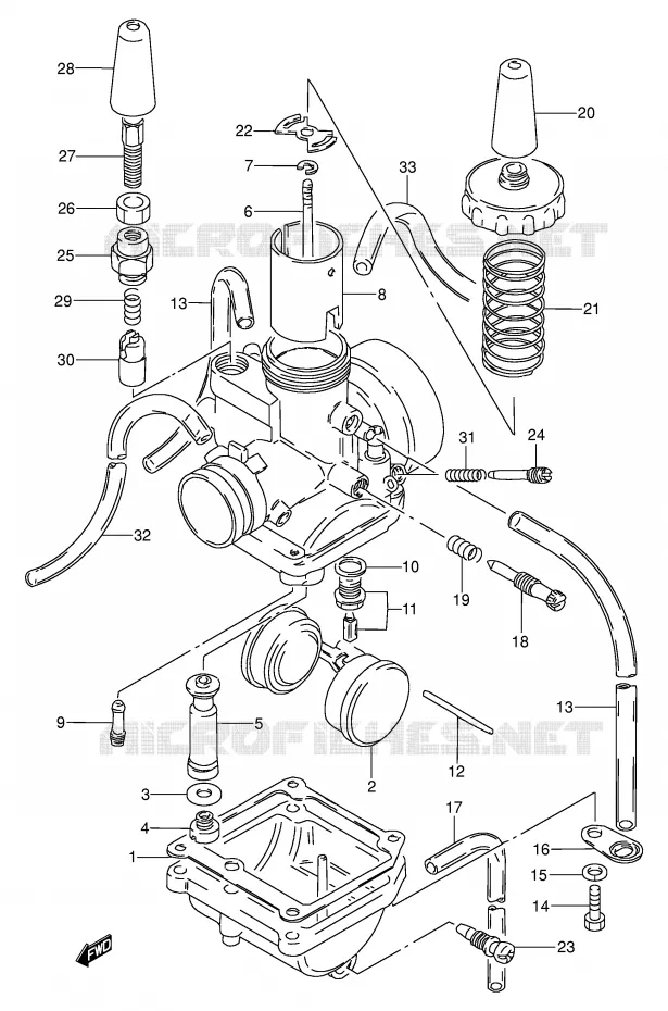 CARBURATEUR Suzuki MOTO 100 AP 1996  AX100T(E94)