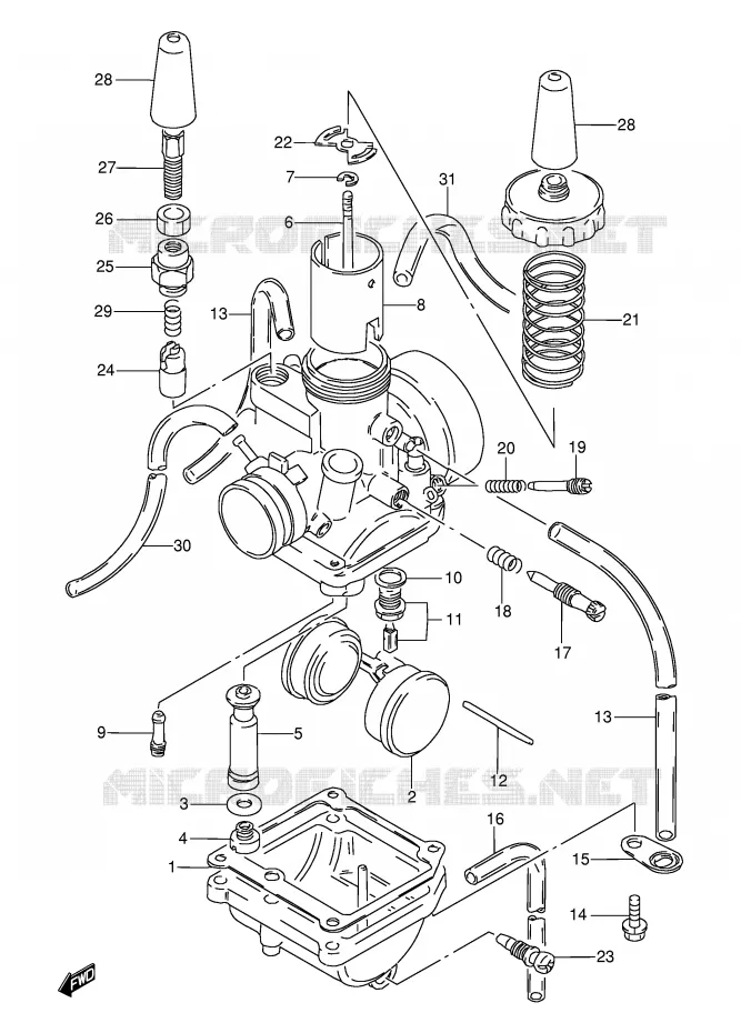 CARBURATEUR Suzuki MOTO 115 AP 1999  AX115X(E71)