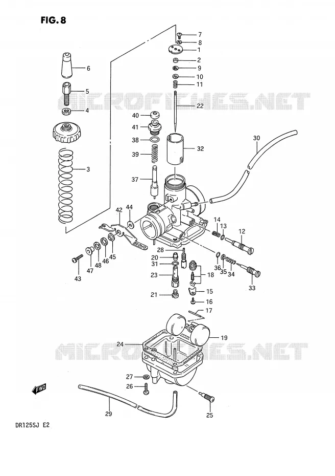 CARBURATEUR Suzuki MOTO 125 DR 1987  DR125SH(E2)