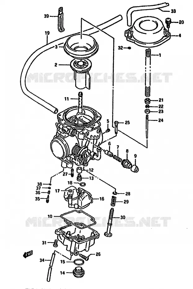 CARBURATEUR Suzuki MOTO 650 DR 1993  DR650RUP(N/P/R)