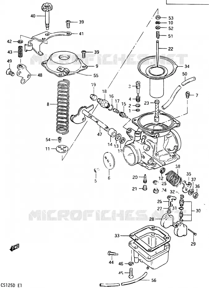 CARBURATEUR Suzuki SCOOTER 125 CS 1983  CS125D