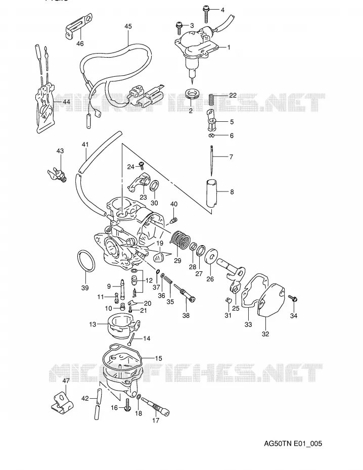 CARBURATEUR Suzuki SCOOTER 50 ADDRESS 1992  AG50TN(E1)
