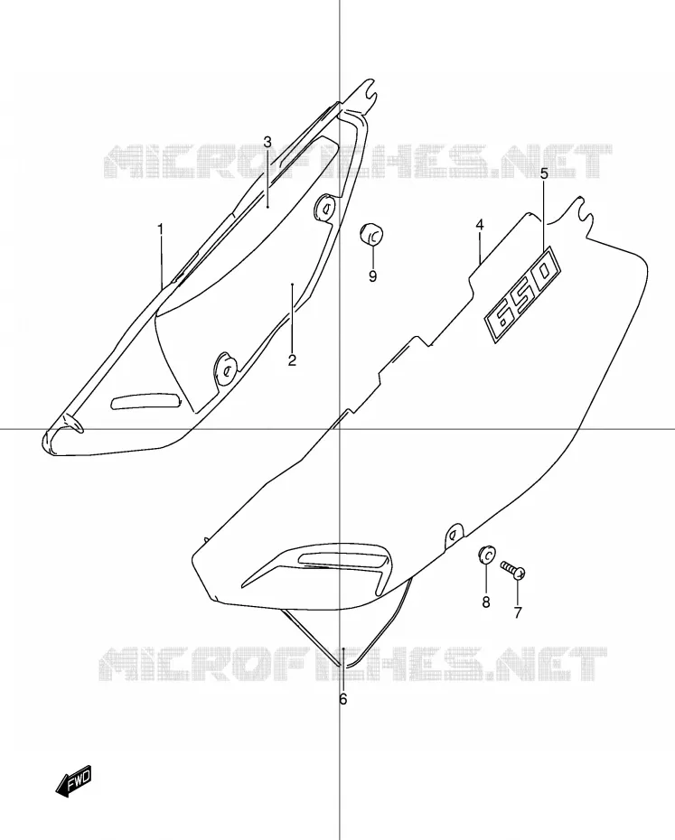 CARENAGES ARRIERE  (MODELE K2) Suzuki MOTO 650 DR 2003  DR650SEK3(E4)