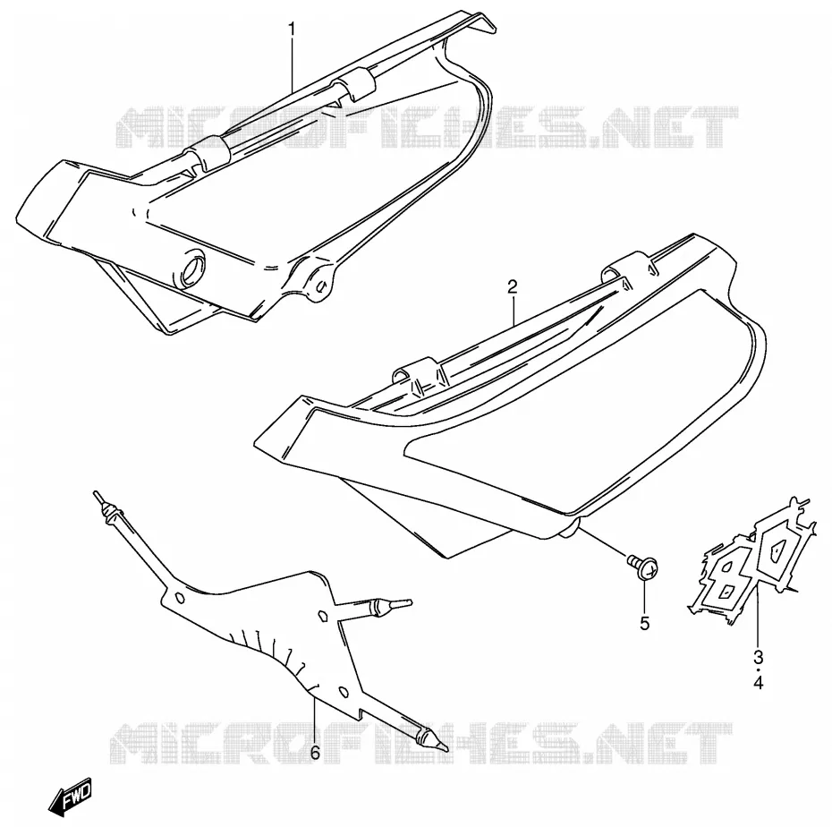 CARENAGES ARRIERE Suzuki MOTO 80 DS 1996  DS80T(E3/E28)