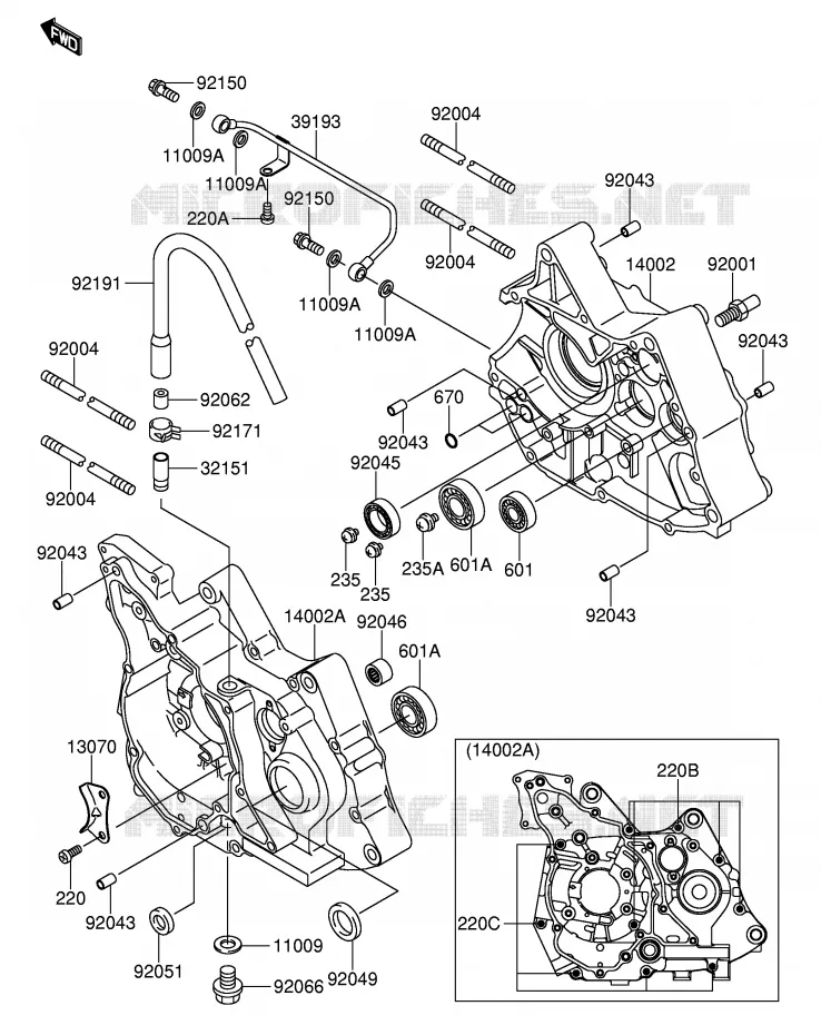 CARTER Suzuki MOTO 110 DR-Z 2003  DR-Z110K3(E21)